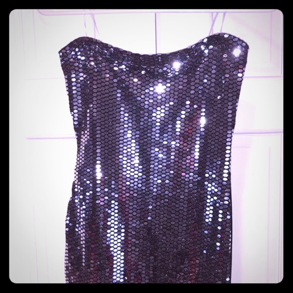 Urban Planet Strapless Silver Dress